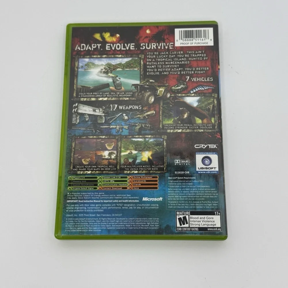 Far Cry: Instincts (Microsoft Xbox, 2005) CIB Complete w/ Manual Tested Working
